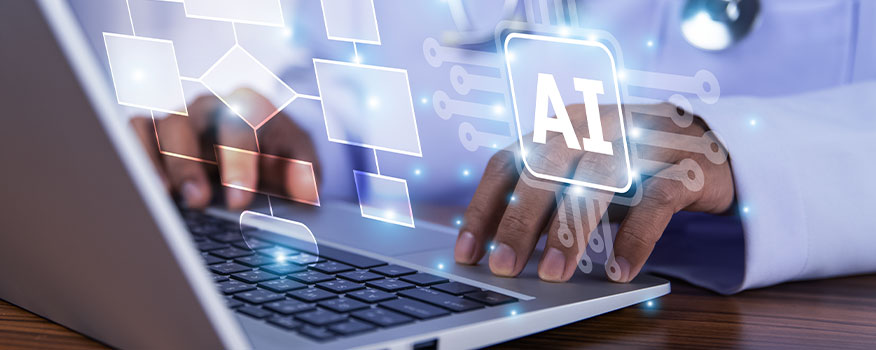 doctor using AI-assisted system to improve patient retention and practice growth