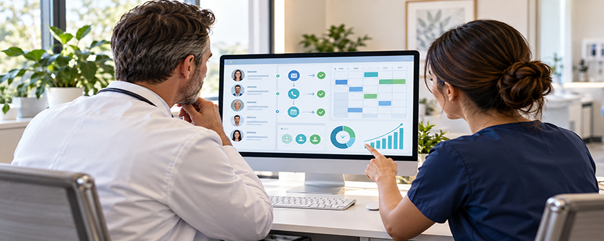 Clinic owner using a patient reactivation system to recover missed revenue